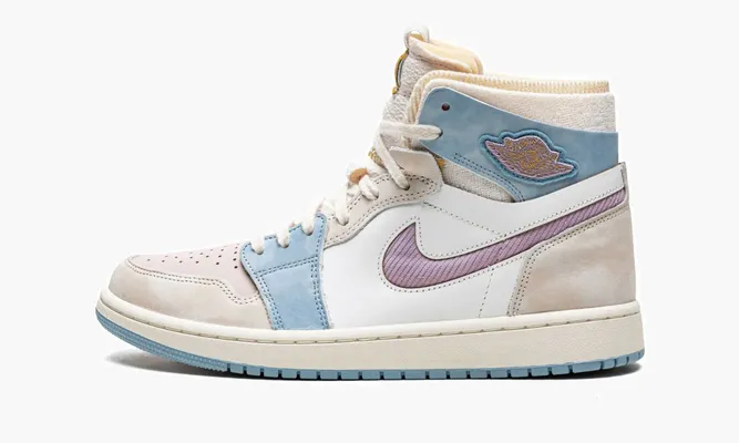 Кроссовки Air Jordan 1 Zoom Air CMFT WMNS «Pink Oxford» бежевый