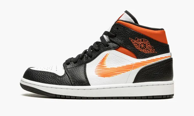 Кроссовки Air Jordan 1 Mid «Zig Zag» черный