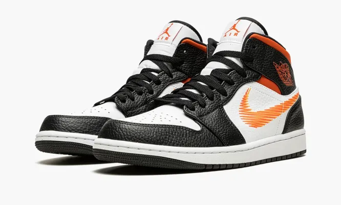 Кроссовки Air Jordan 1 Mid «Zig Zag» черный