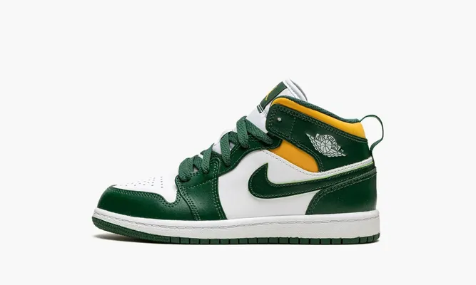 Кроссовки Air Jordan 1 Mid PS «Sonics 2021» зеленый