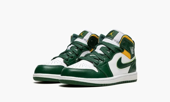 Кроссовки Air Jordan 1 Mid PS «Sonics 2021» зеленый