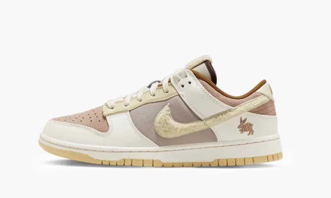 Кроссовки Nike Dunk Low Retro PRM «Year Of The Rabbit - Mocha Brown» кремовый