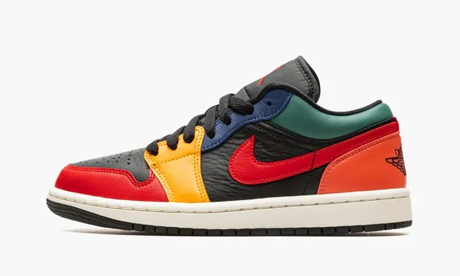 Кроссовки Air Jordan 1 Low SE WMNS «Black Multi-color» разноцветный