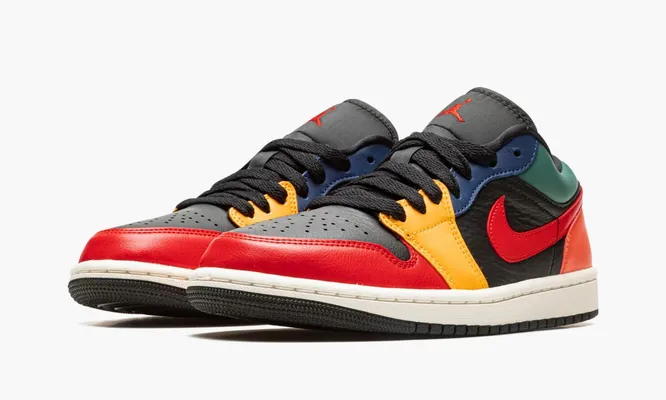 Кроссовки Air Jordan 1 Low SE WMNS «Black Multi-color» разноцветный