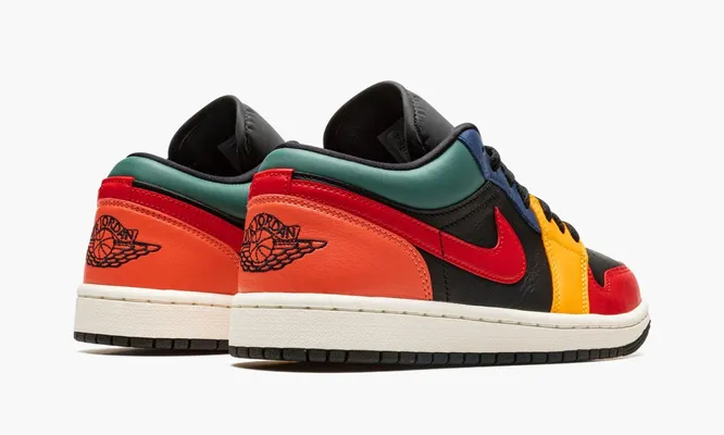 Кроссовки Air Jordan 1 Low SE WMNS «Black Multi-color» разноцветный
