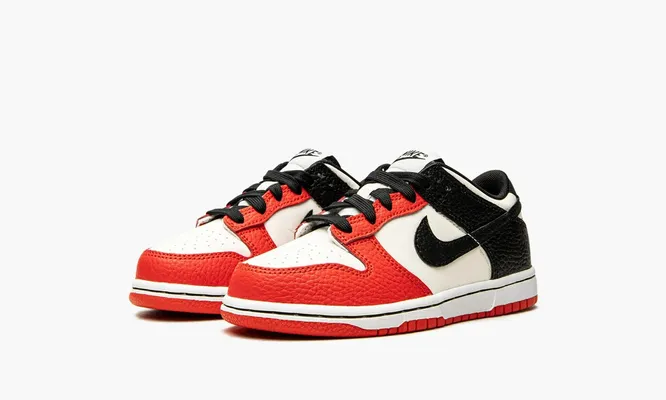 Для самых маленьких Nike Dunk Low Emb PS «Nba 75th Anniversary Chicago» красный,черный