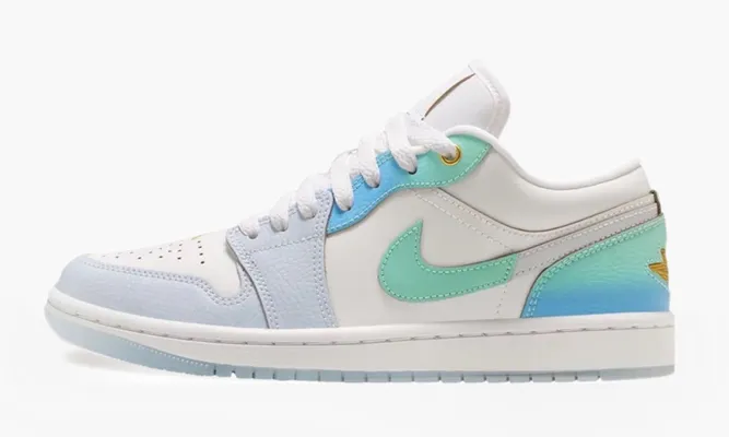 Кроссовки Air Jordan 1 Low SE WMNS «Emerald Rise» lightBlue