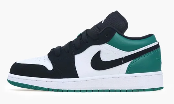Кроссовки Air Jordan 1 Low GS «Mystic Green» черный