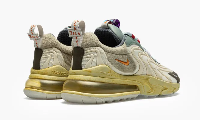 Кроссовки Nike Air Max 270 React Eng «Travis Scott Cactus Trails» кремовый
