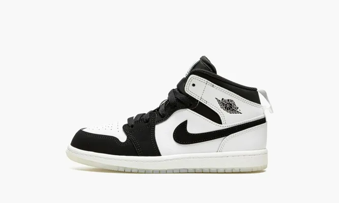 Кроссовки Air Jordan 1 Mid SE PS «Diamond» белый