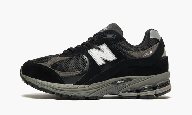 Кроссовки New Balance 2002r «Black Dark Grey White» черный