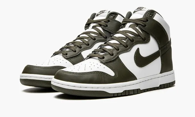 Кроссовки Nike Dunk High Retro «Cargo Khaki» зеленый