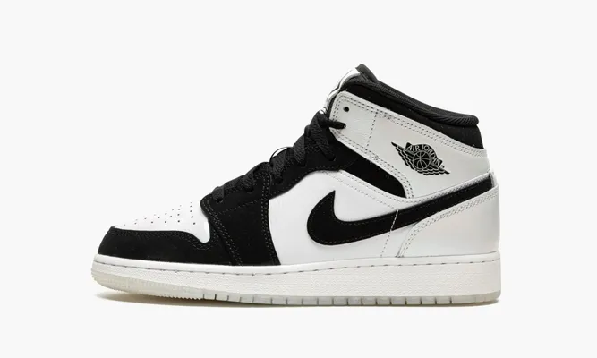 Кроссовки Air Jordan 1 Mid GS «Diamond Shorts» черный