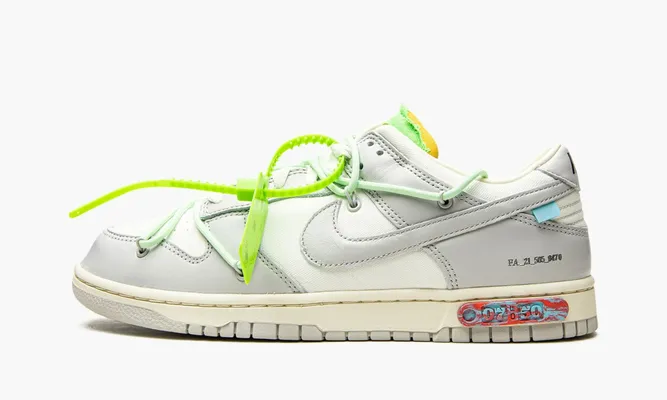 Кроссовки Nike Dunk Low «Off-white - Lot 7» серый