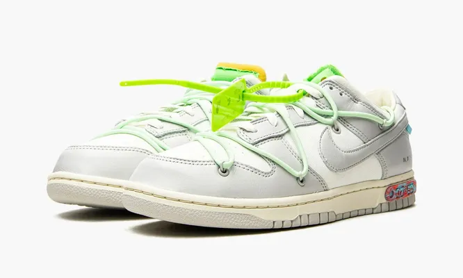 Кроссовки Nike Dunk Low «Off-white - Lot 7» серый