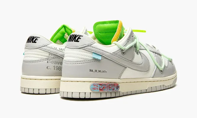 Кроссовки Nike Dunk Low «Off-white - Lot 7» серый