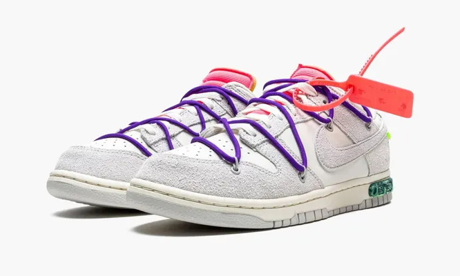 Кроссовки Nike Dunk Low «Off-white - Lot 15» серый