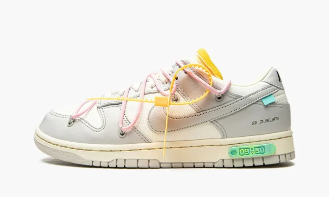 Кроссовки Nike Dunk Low «Off-white - Lot 9» серый