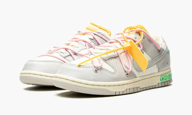 Кроссовки Nike Dunk Low «Off-white - Lot 9» серый