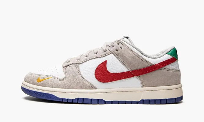 Кроссовки Nike Dunk Low «Light Iron Ore Red Blue» кремовый