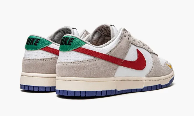 Кроссовки Nike Dunk Low «Light Iron Ore Red Blue» кремовый