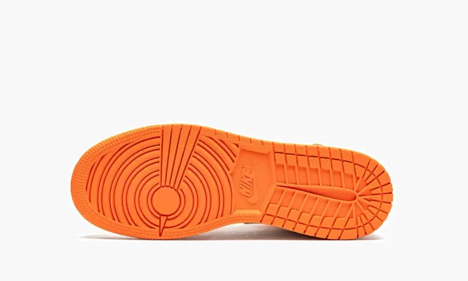 Кроссовки Air Jordan 1 Mid SE GS «Electro Orange» оранжевый