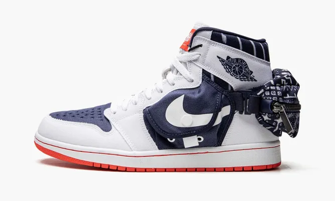 Кроссовки Air Jordan 1 Retro High OG SP Utility Stash «Quai 54» синий