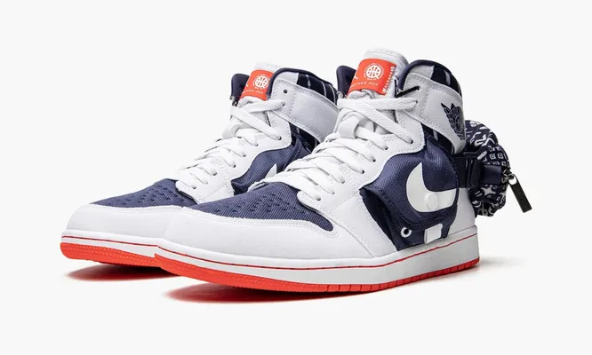 Кроссовки Air Jordan 1 Retro High OG SP Utility Stash «Quai 54» синий