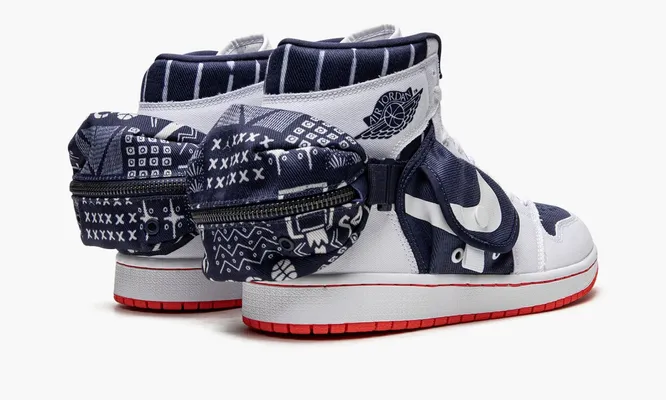 Кроссовки Air Jordan 1 Retro High OG SP Utility Stash «Quai 54» синий