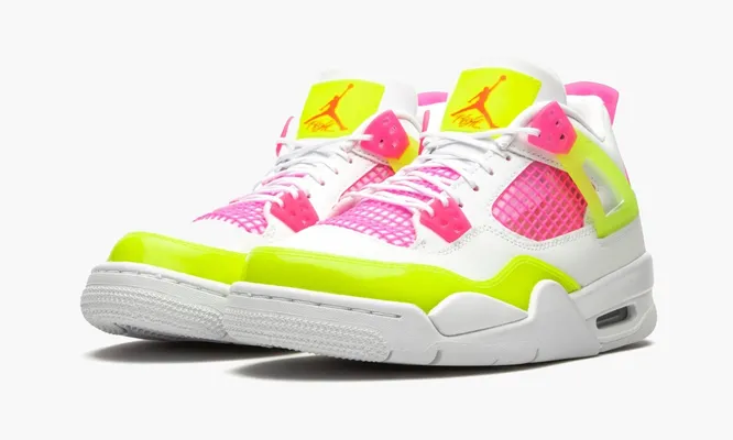 Кроссовки Air Jordan 4 Retro GS «White Lemon Pink» белый