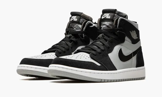 Кроссовки Air Jordan 1 Zoom CMFT «Black Light Smoke Grey» черный