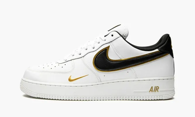 Кроссовки Nike Air Force 1 Low '07 Lv8 «Double Swoosh - White Metallic Gold» белый