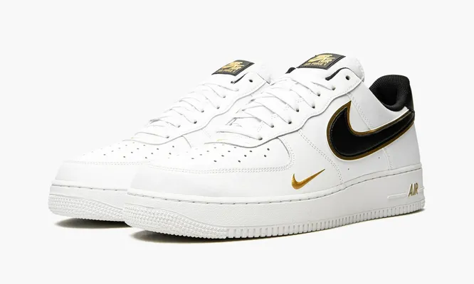 Кроссовки Nike Air Force 1 Low '07 Lv8 «Double Swoosh - White Metallic Gold» белый