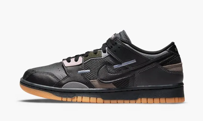 Кроссовки Nike Dunk Low Scrap «Black Gum» черный