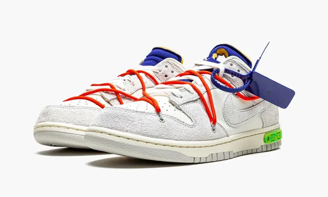 Кроссовки Nike Dunk Low «Off-white - Lot 13» серый