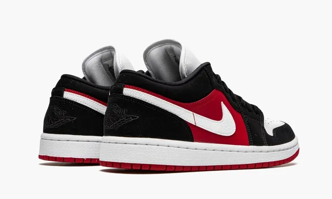 Кроссовки Air Jordan 1 Low WMNS «Black White Gym Red» черный
