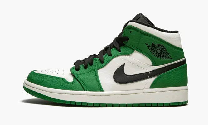 Кроссовки Air Jordan 1 Mid «Pine Green» зеленый