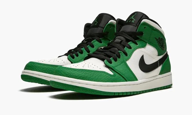 Кроссовки Air Jordan 1 Mid «Pine Green» зеленый