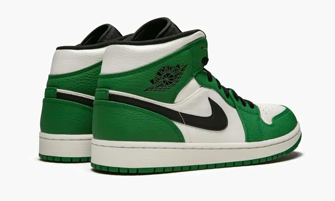 Кроссовки Air Jordan 1 Mid «Pine Green» зеленый