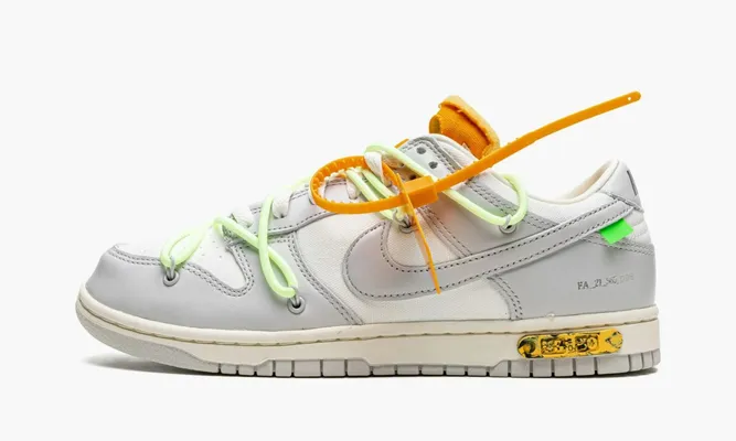 Кроссовки Nike Dunk Low «Off-white - Lot 43» серый