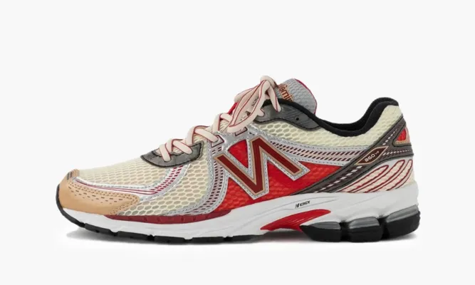 Кроссовки New Balance 860v2 «Aime Leon Dore - Red» кремовый