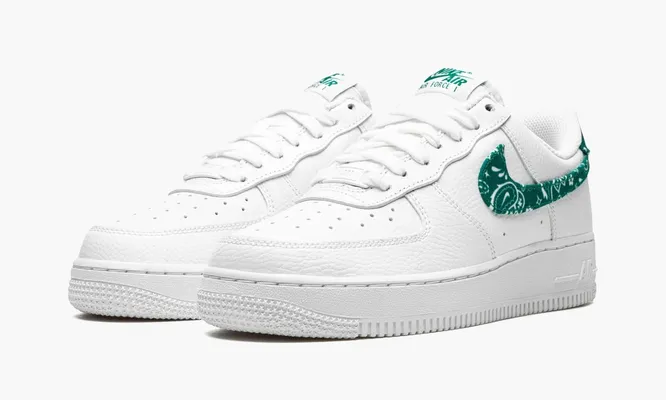 Кроссовки Nike Air Force 1 Low '07 WMNS «Essential White Green Paisley» зеленый