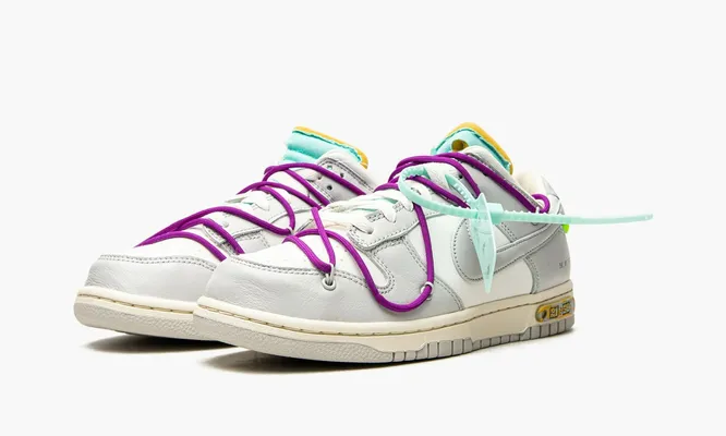 Кроссовки Nike Dunk Low «Off-white - Lot 21» серый