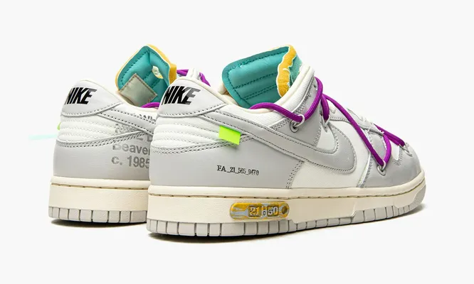 Кроссовки Nike Dunk Low «Off-white - Lot 21» серый