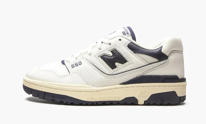 Кроссовки New Balance 550 «Aime Leon Dore - White Navy» кремовый