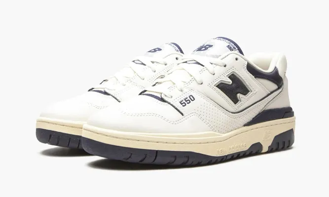Кроссовки New Balance 550 «Aime Leon Dore - White Navy» кремовый