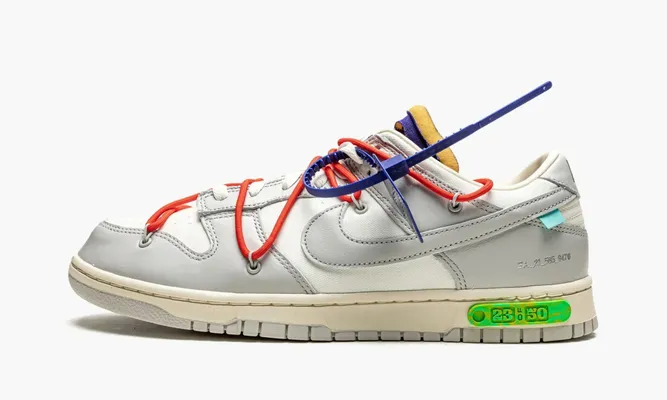 Кроссовки Nike Dunk Low «Off-white - Lot 23» серый