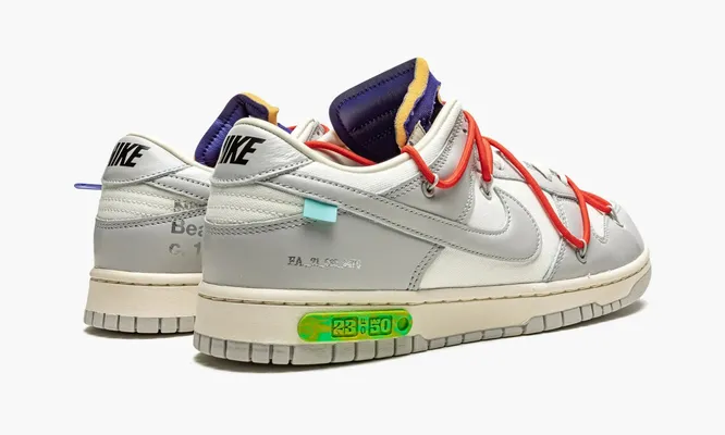 Кроссовки Nike Dunk Low «Off-white - Lot 23» серый