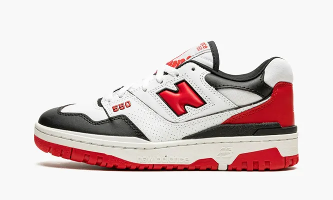 Кроссовки New Balance 550 «White Red Black» белый