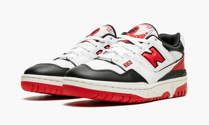 Кроссовки New Balance 550 «White Red Black» белый